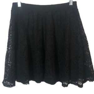 𝅺teenage Runaway black lace skater skirt size M